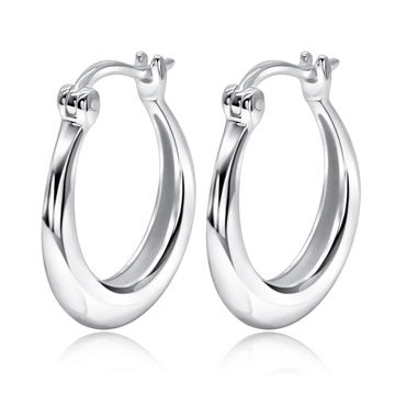 Alluring Silver Hoop Earring - HO-2508